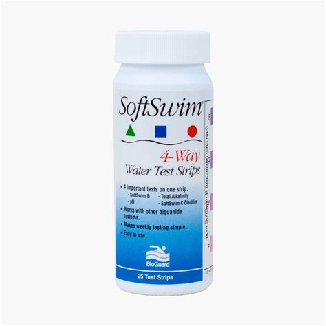 Bioguard Softswim 4 Way Water Test Strips 